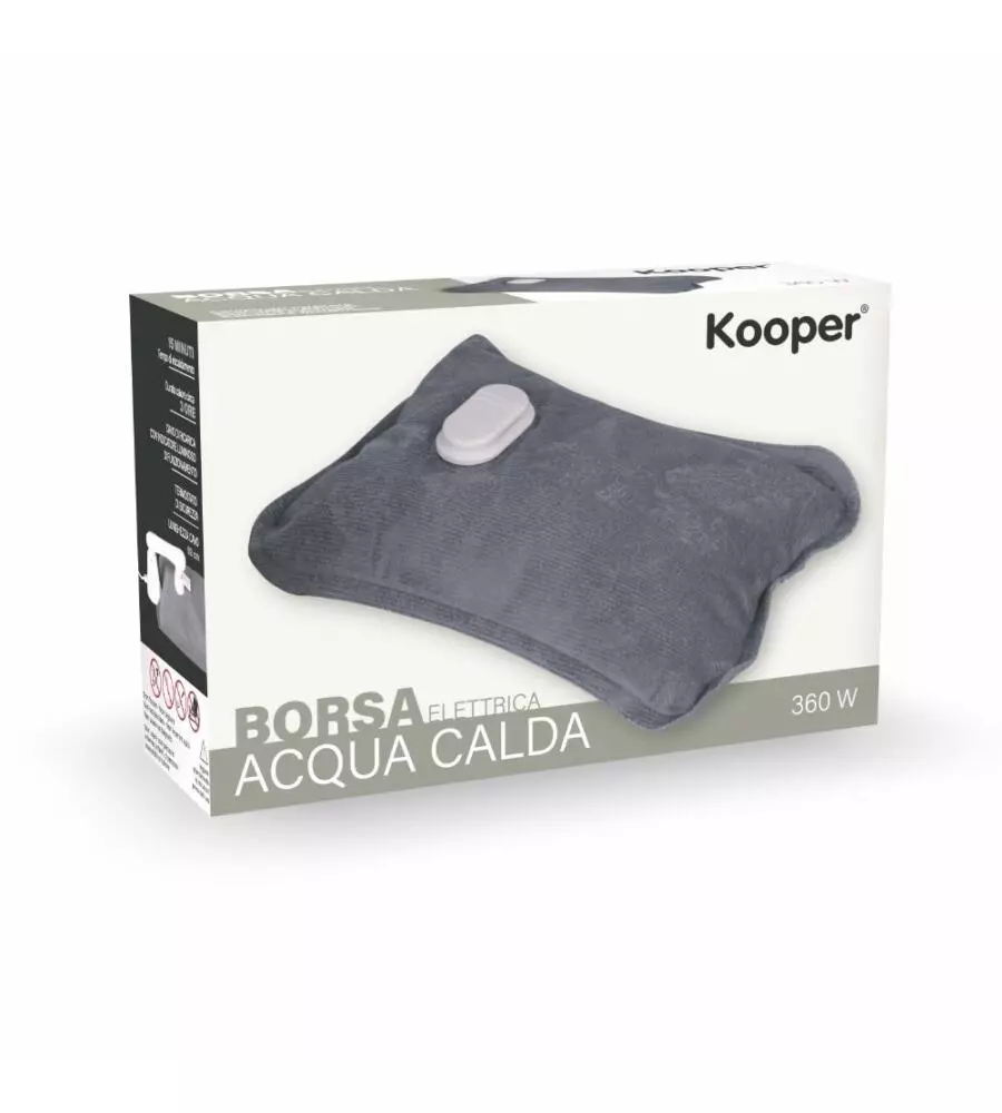 BORSA ACQUA CALDA ELETTRICA - EFFETTO VELLUTO - 30 X 20 X 5 CM